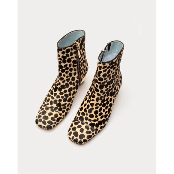 NEW FRANCES VALENTINE women's marnie haircalf bootie in cheetah - Picture 3 of 3